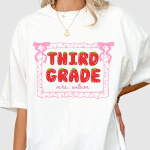 Third Grade Teacher Shirt, 3rd Grade Teacher Shirt, Custom Teacher Name Shirt, Third Grade TShirt, Back to School Shirt, Teacher Team Shirt