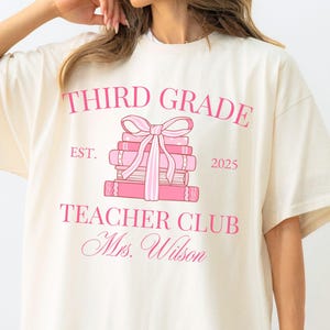 Third Grade Teacher Shirt, 3rd Grade Teacher Shirt, Custom Teacher Name Shirt, Third Grade TShirt, Back to School Shirt, Teacher Team Shirt