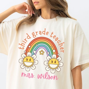 Third Grade Teacher Shirt, 3rd Grade Teacher Shirt, Custom Teacher Name Shirt, Third Grade TShirt, Back to School Shirt, Teacher Team Shirt