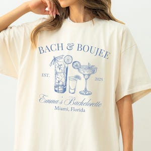 Bach & Boujee Bachelorette Shirt, Luxury Cocktail Bachelorette T-Shirt, Personalized Bachelorette Party Shirt, Custom Name Bachelorette Tee