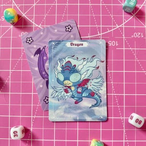 Blue and Red Dragon Token