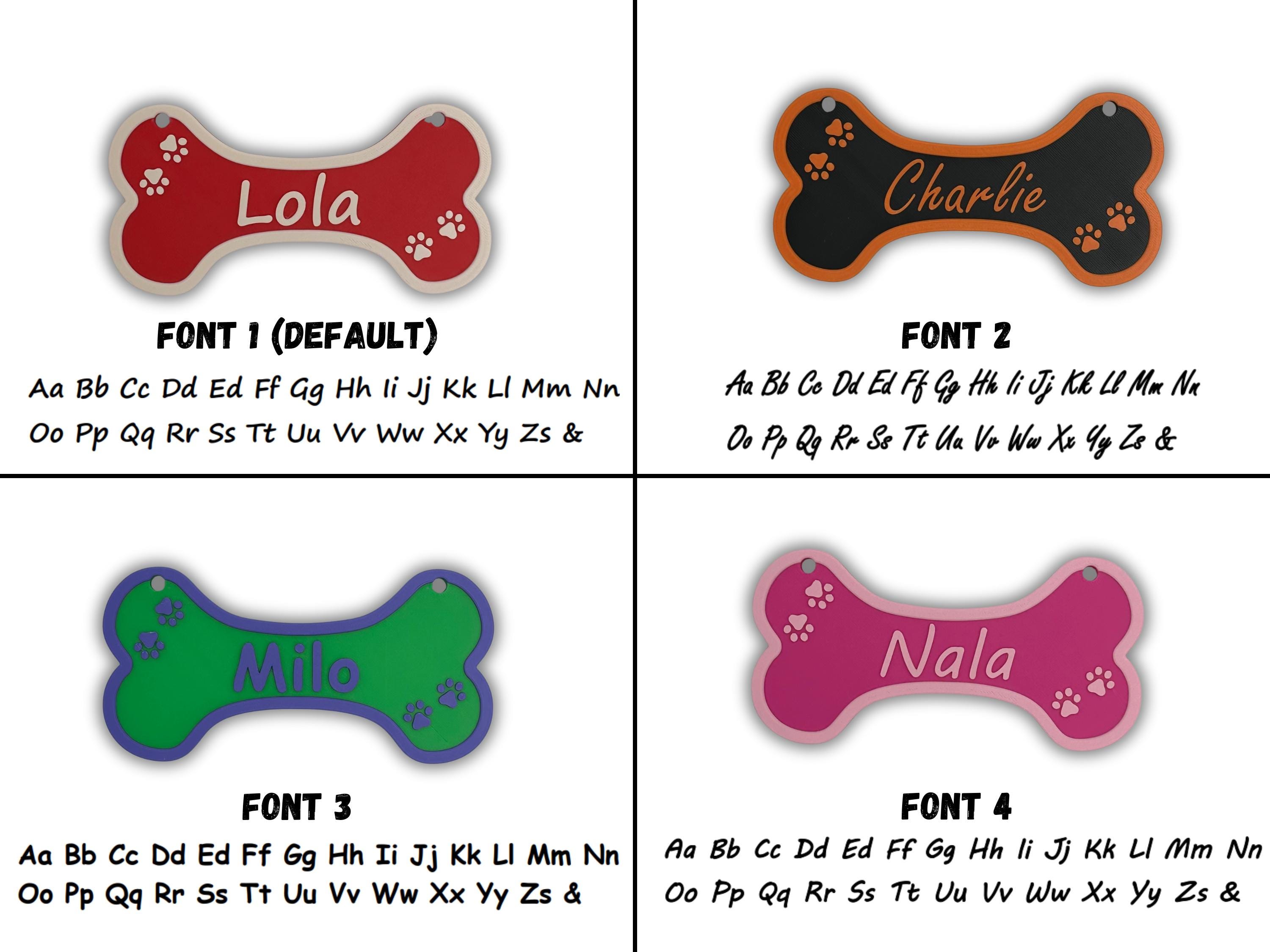 Personalized Dog Crate Tag: 3D Printed Bone, Custom Kennel Name Sign - Etsy