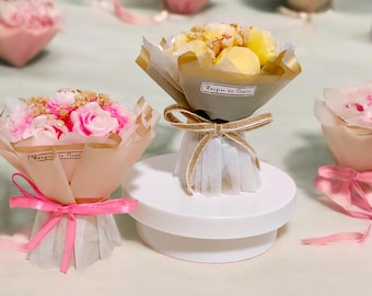 Mini Candle Flower Bouquet – Handmade Scented Gift, Floral Decor, Romantic Gift