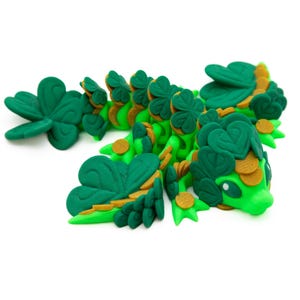 Lucky Clover Articulating Dragon – St. Patrick’s Day Fidget Toy