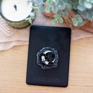 Moon and Dragons Acrylic Kindle Grip. Handmade by Angie's Creations.