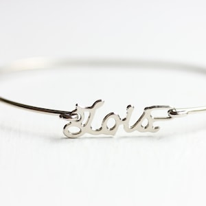 Lois Name Bracelet Silver, Name Bracelet, Vintage Name Bracelet Silver, Vintage Name Bracelet, Silver Bracelet, Vintage Bracelet