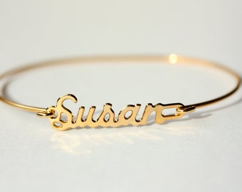 Susan Name Bracelet Gold, Name Bracelet, Vintage Name Bracelet Gold, Vintage Name Bracelet, Gold Bracelet, Vintage Bracelet