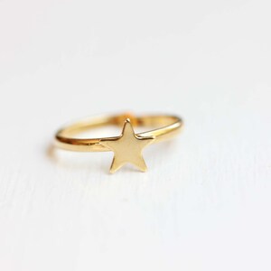 Star Ring Gold, Delicate Star Ring, Adjustable Star Ring, Vintage Star Ring, Gold Star Ring, Small Gold Star Ring, Star Shaped Ring image 2