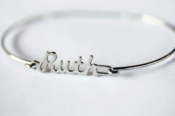 Ruth Name Bracelet Silver, Name Bracelet, Vintage… - image 1