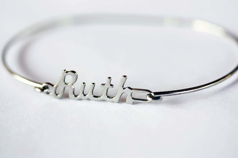 Ruth Name Bracelet Silver, Name Bracelet, Vintage Name Bracelet Silver, Vintage Name Bracelet, Silver Bracelet, Vintage Bracelet image 1