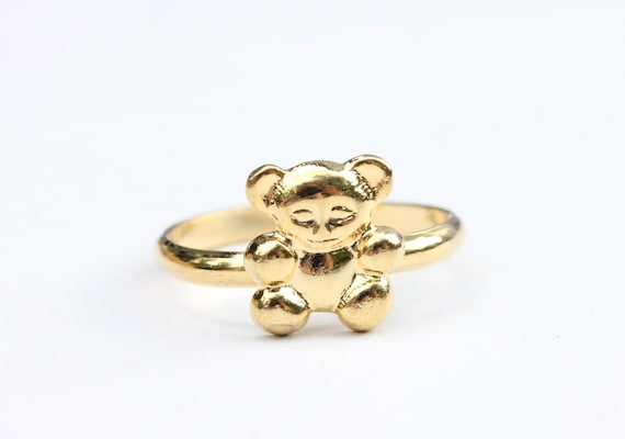 925 Sterling Silver Teddy Bear Ring - ForeverGifts.com