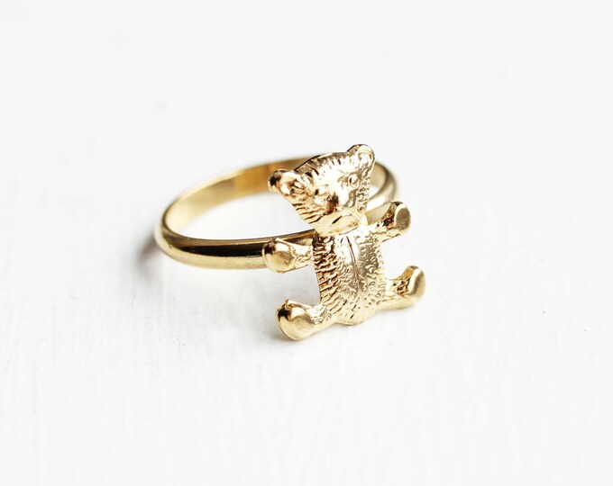 Teddy Bear Ring Gold Teddy Bear Ring Gold Bear Ring Gold Etsy
