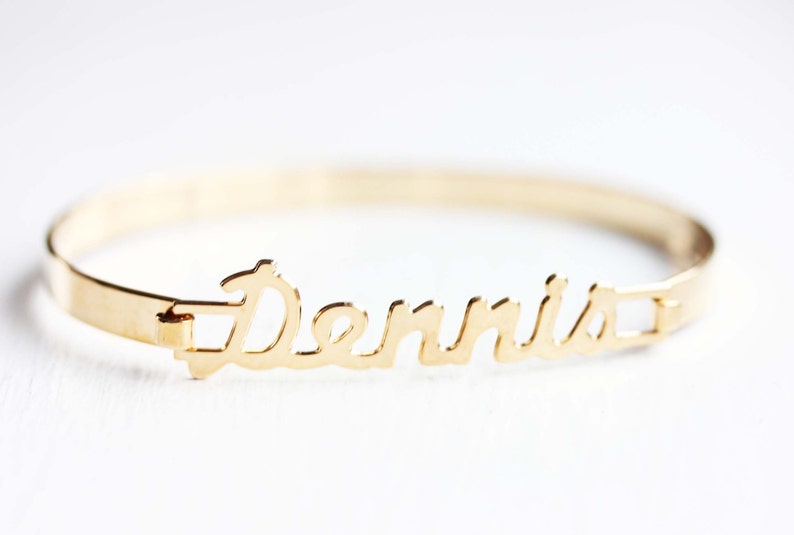 Mens Name Bracelet Gold Name Bracelet Vintage Name Bracelet Etsy