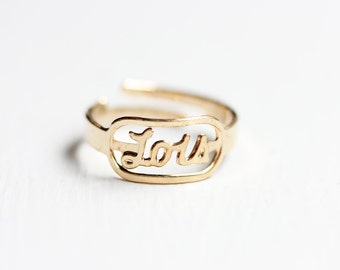 Vintage Name Ring - Lois