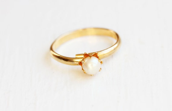 Tiny Pearl Ring | Etsy