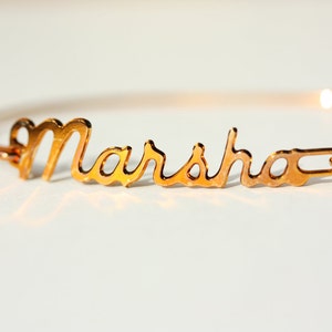 Marsha Name Bracelet Gold, Name Bracelet, Vintage Name Bracelet Gold, Vintage Name Bracelet, Gold Bracelet, Vintage Bracelet