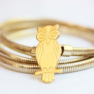 Owl Belt, Owl, Coil Belt, Gold Vintage Belt, Vintage Belt, Metal Vintage Belt, Metal Belt, Snake Belt, Stretch Belt, Gold Stretch Belt