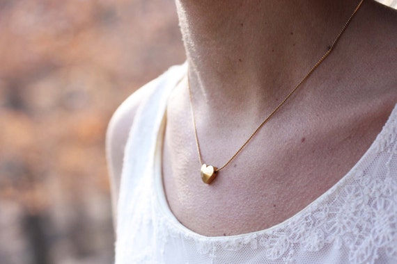 Heart Necklace Gold, Heart Necklace, Vintage Hear… - image 5