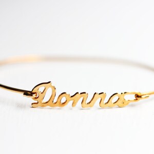 Donna Name Bracelet Gold, Name Bracelet, Vintage Name Bracelet Gold, Vintage Name Bracelet, Gold Bracelet, Vintage Bracelet image 1