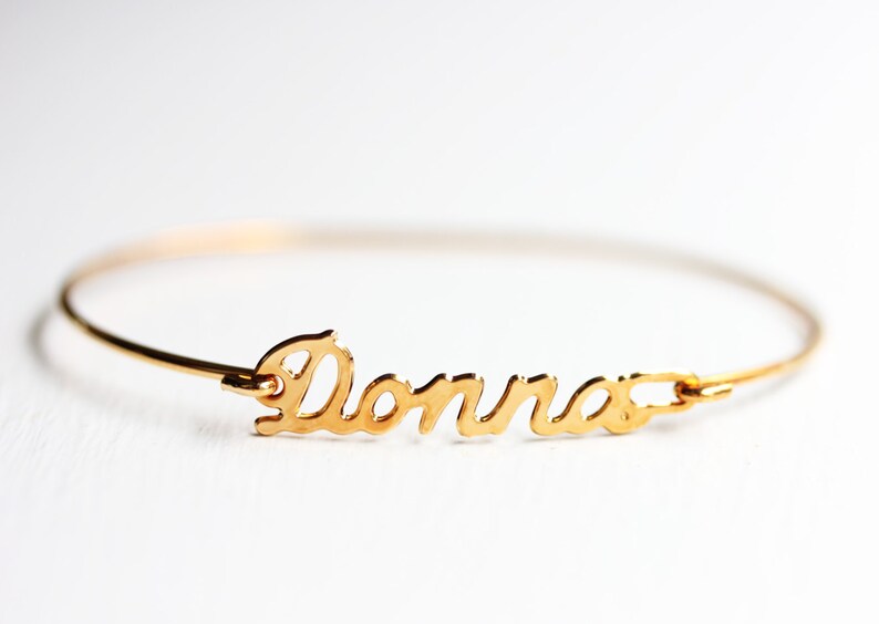 Donna Name Bracelet Gold, Name Bracelet, Vintage Name Bracelet Gold, Vintage Name Bracelet, Gold Bracelet, Vintage Bracelet image 1