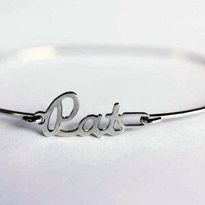 Pat Name Bracelet Silver, Name Bracelet, Vintage Name Bracelet Silver, Vintage Name Bracelet, Silver Bracelet, Vintage Bracelet