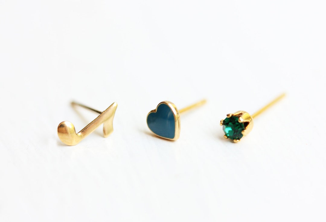 Stud Earring Set, Assorted Stud Set, Assorted Studs, Surprise Set of 3 ...