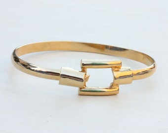 Gold Buckle Bracelet, Buckle Bracelet, Vintage Buckle Bracelet, Gold Cuff Bracelet, Gold Bracelet, Belt Buckle Bracelet