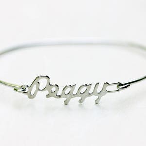 Peggy Namensarmband Silber, Namensarmband, Vintage Namensarmband Silber, Vintage Namensarmband, Silberarmband, Vintage Armband