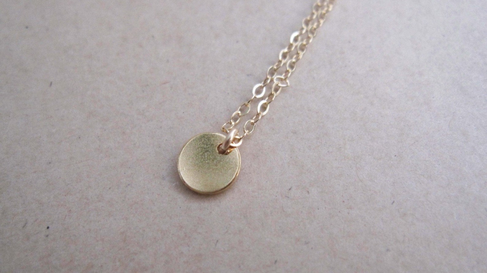 Gold Dot Necklace Dot Necklace Gold Filled Necklace Circle Etsy