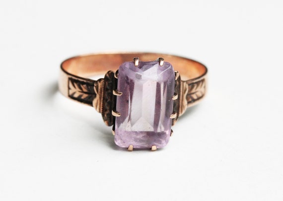 Victorian Ring Gold, Amethyst Victorian Ring, Vict