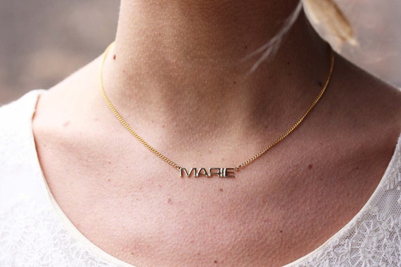 Diane Name Necklace Gold, Name Necklace, Vintage … - image 2