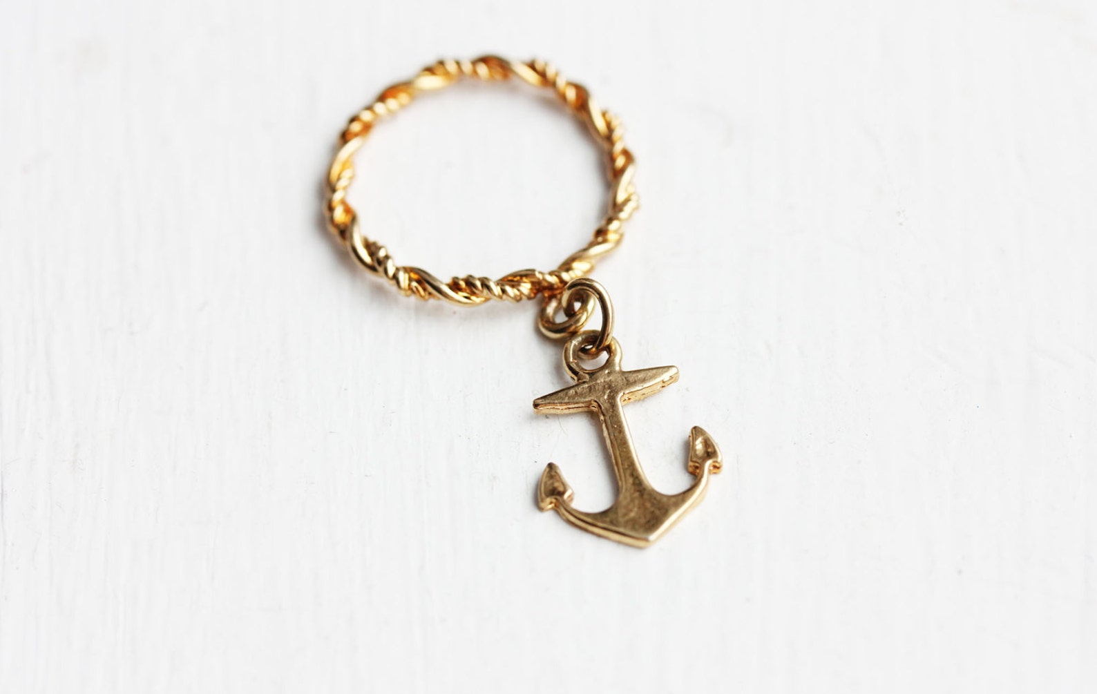 Anchor Ring Gold Anchor Ring Nautical Ring Ship Ring Gold Etsy