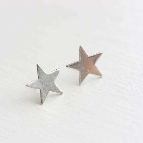 Sterling Silver Star Studs