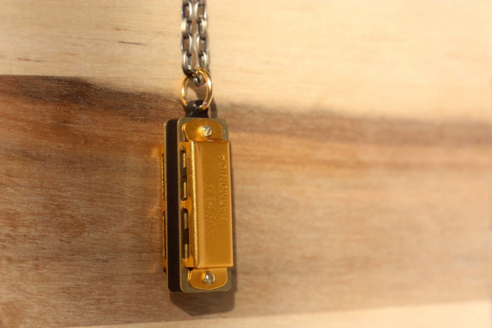 Gold Harmonica Necklace Harmonica Necklace Functional Etsy