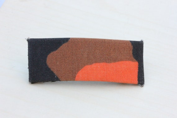 Rectangle Hair Clip, Fabric Hair Clip, Fabric Hai… - image 1