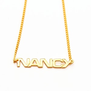 Nancy Name Necklace Gold, Name Necklace, Vintage Name Necklace Gold, Vintage Name Necklace, Gold Necklace, Vintage Necklace