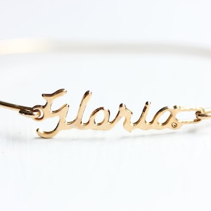 Gloria Name Bracelet Gold, Name Bracelet, Vintage Name Bracelet Gold, Vintage Name Bracelet, Gold Bracelet, Vintage Bracelet