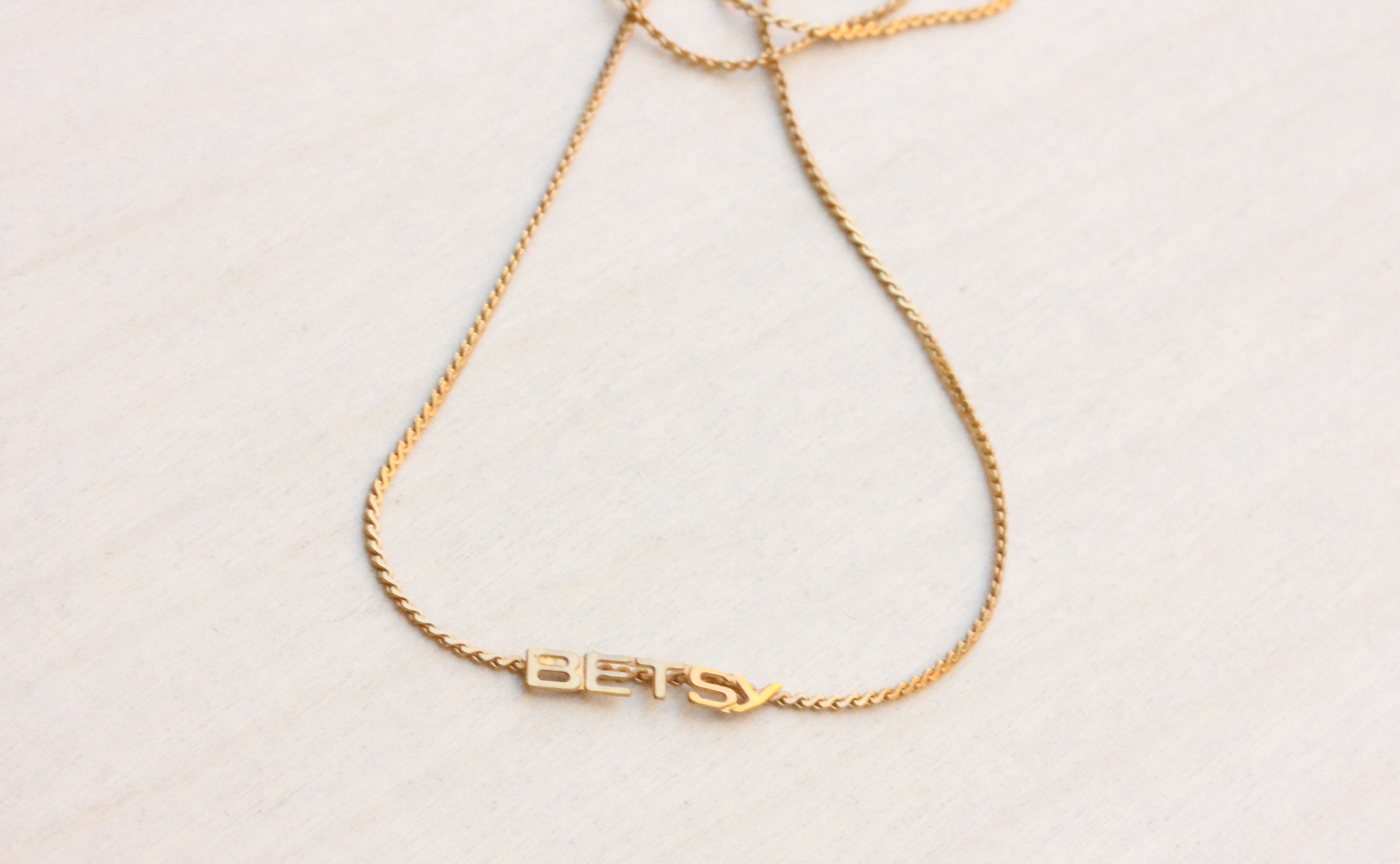 Alice Name Necklace Gold Name Necklace 