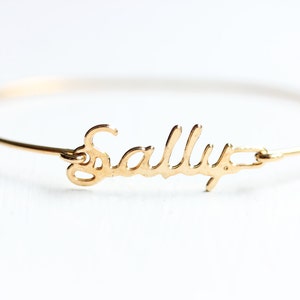 Sally Name Bracelet Gold, Name Bracelet, Vintage Name Bracelet Gold, Vintage Name Bracelet, Gold Bracelet, Vintage Bracelet