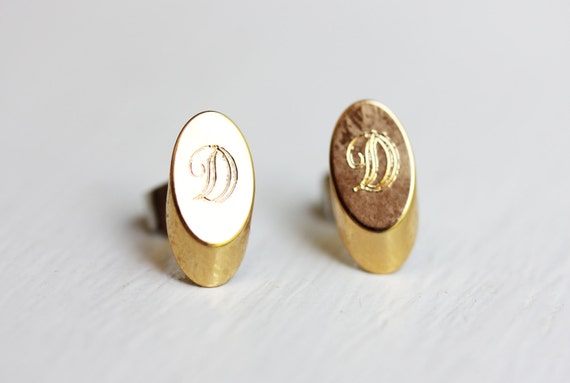 Letter Studs Oval, Initial Studs, Name Studs, Let… - image 3