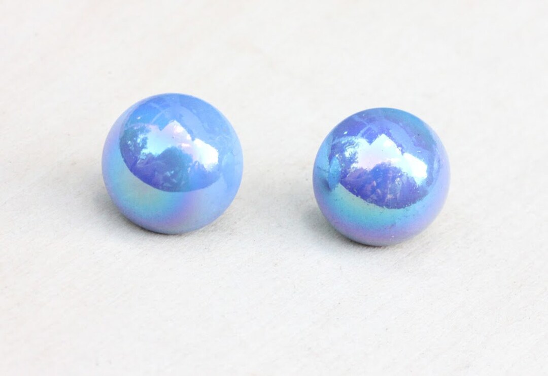 Blue pearl studs Clearance