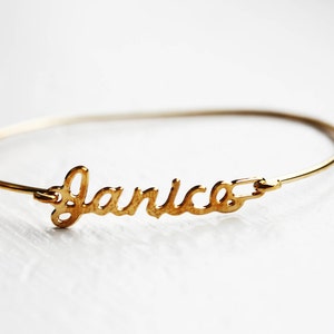 Janice Name Bracelet Gold, Name Bracelet, Vintage Name Bracelet Gold, Vintage Name Bracelet, Gold Bracelet, Vintage Bracelet