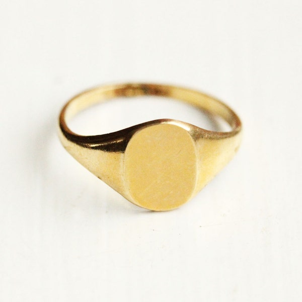 Vintage Blank Signet Ring - Size 5 or 6