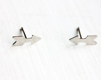 Tiny Silver Arrow Studs