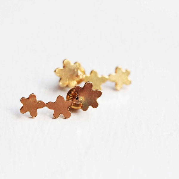 Triple Flower Studs, Flower Studs, Crawling Studs