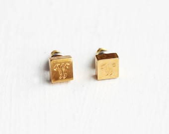 Shiny Initial Studs