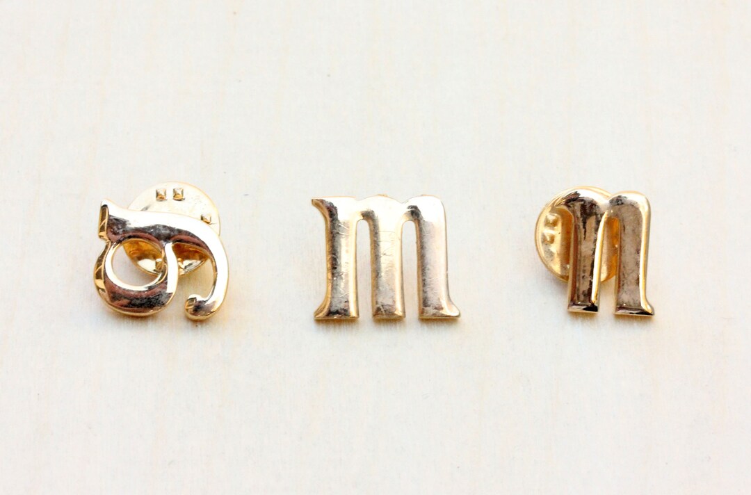 Gold Initial Pin, Initial Pin, Gold Letter Pin, Initial Pin, Initial