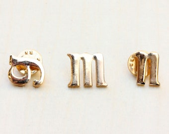 Gold Initial Pin, Initial Pin, Gold Letter Pin, Initial Pin, Initial Brooch, Letter Brooch, Name Brooch, Name Pin, Vintage Initial Pin