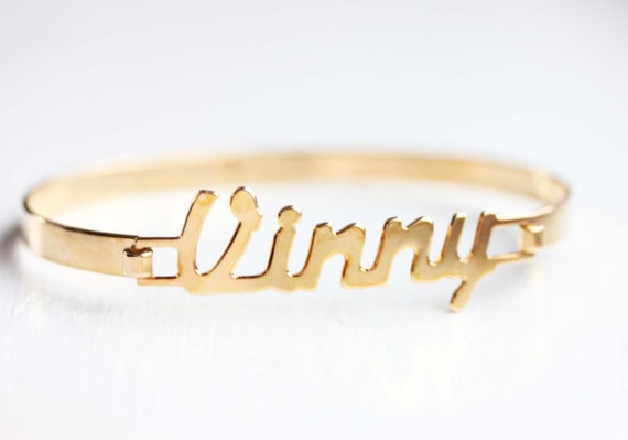 Men's gold name bracelets deals