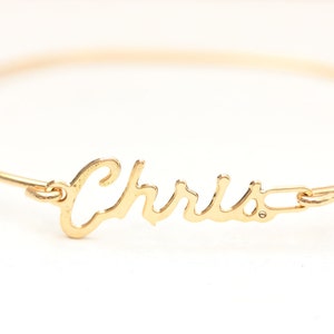 Chris Name Bracelet Gold, Name Bracelet, Vintage Name Bracelet Gold, Vintage Name Bracelet, Gold Bracelet, Vintage Bracelet